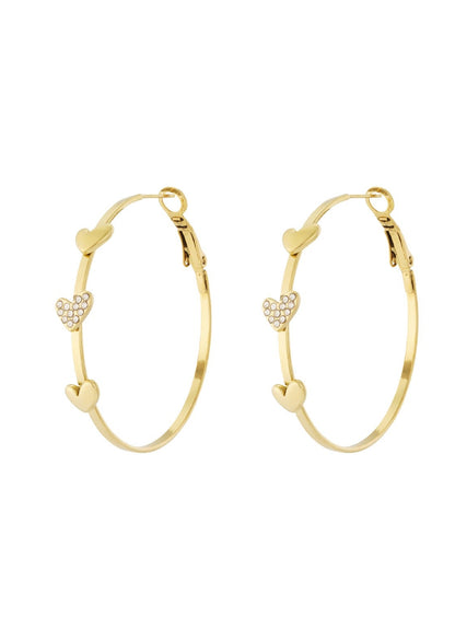 Earrings Strass Heart