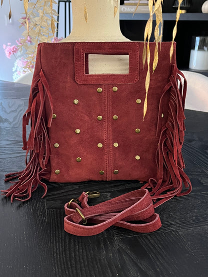 Valentina Fringe Bag | Bordeaux