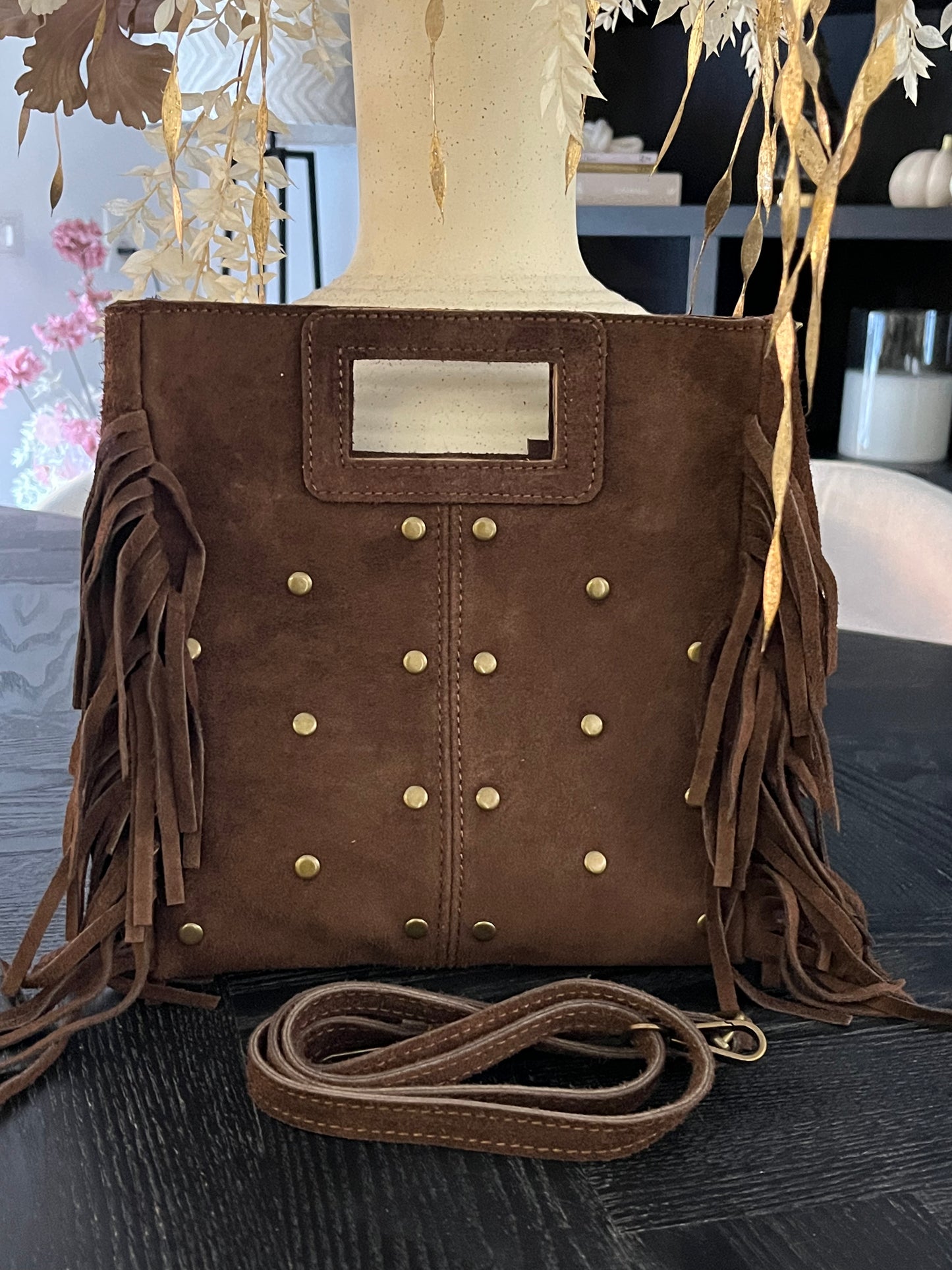 Valentina Fringe Bag | Bruin