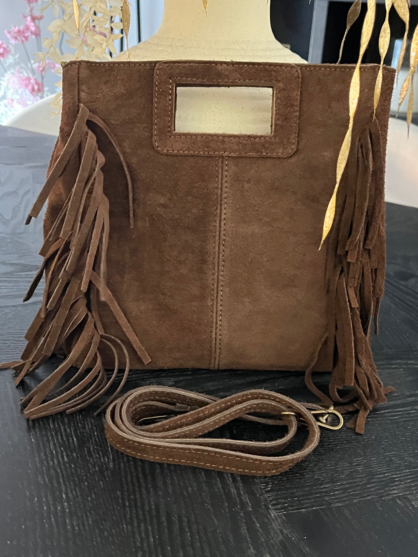 Valentina Fringe Bag | Bruin