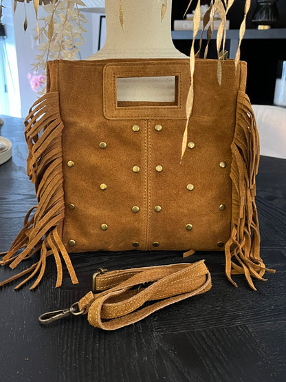Valentina Fringe Bag | Cognac