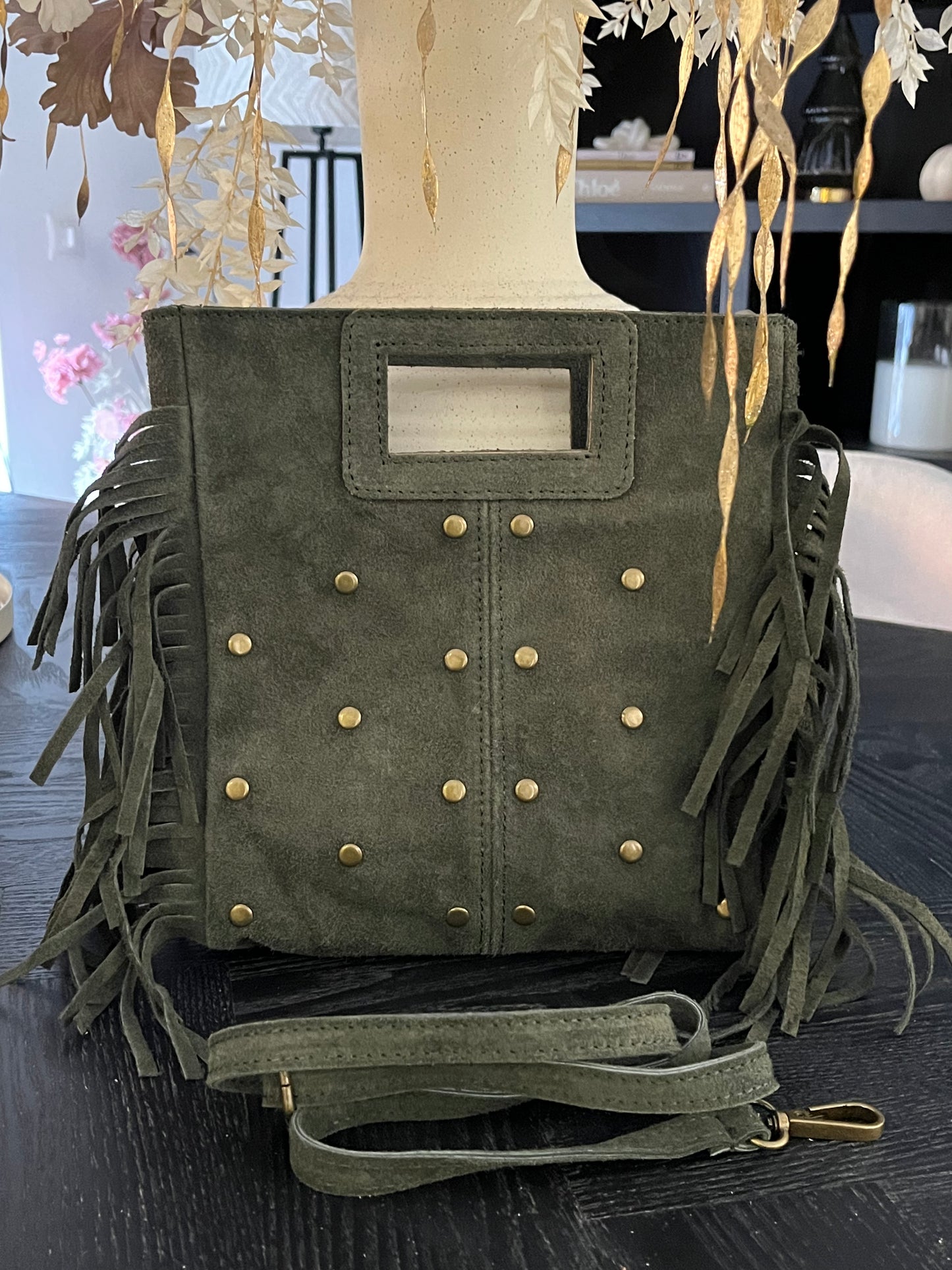 Valentina Fringe Bag | Green