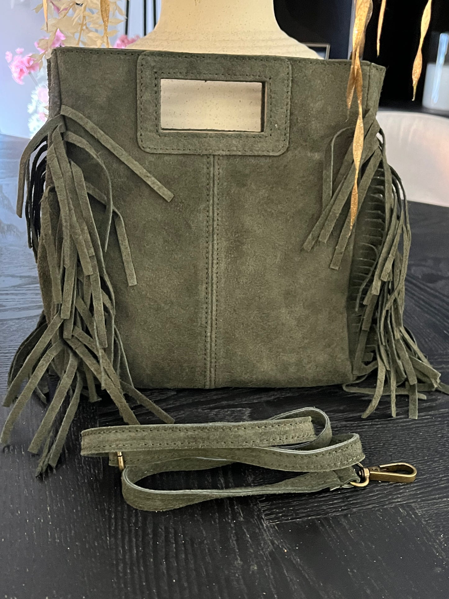 Valentina Fringe Bag | Green