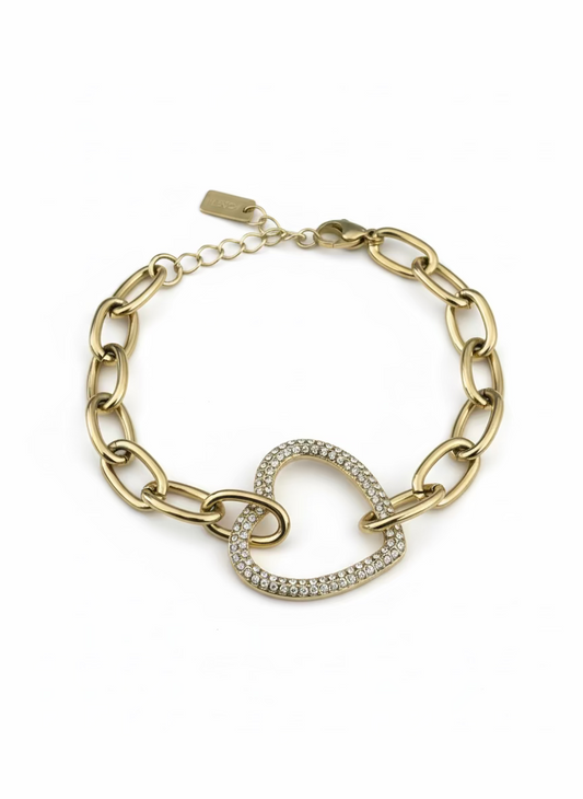 Armband Hart Strass