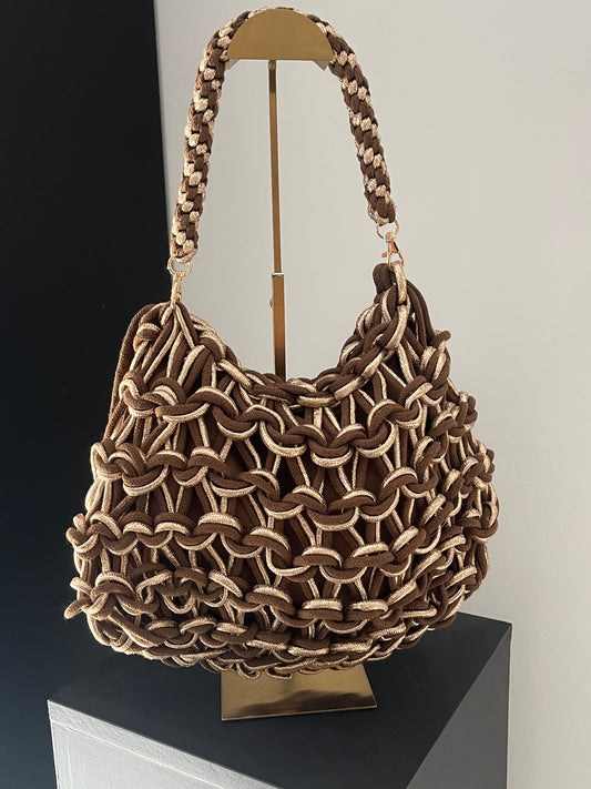 Valentina Bag | Brown/Gold