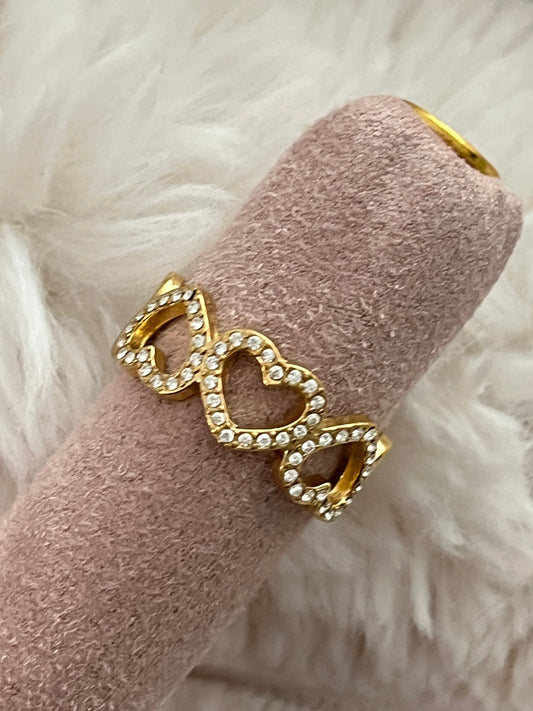 Ring Strass Hearts