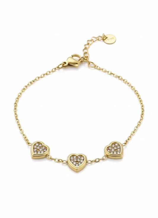 Strass Heart Bracelet