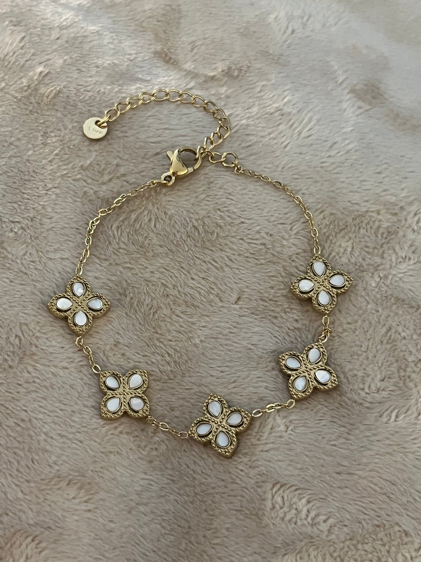 White Flower Bracelet
