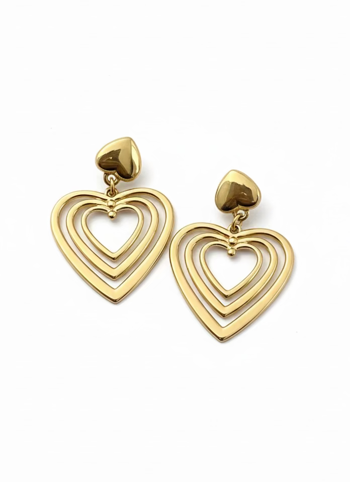 Double Heart Earrings