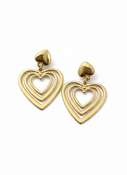 Double Heart Earrings