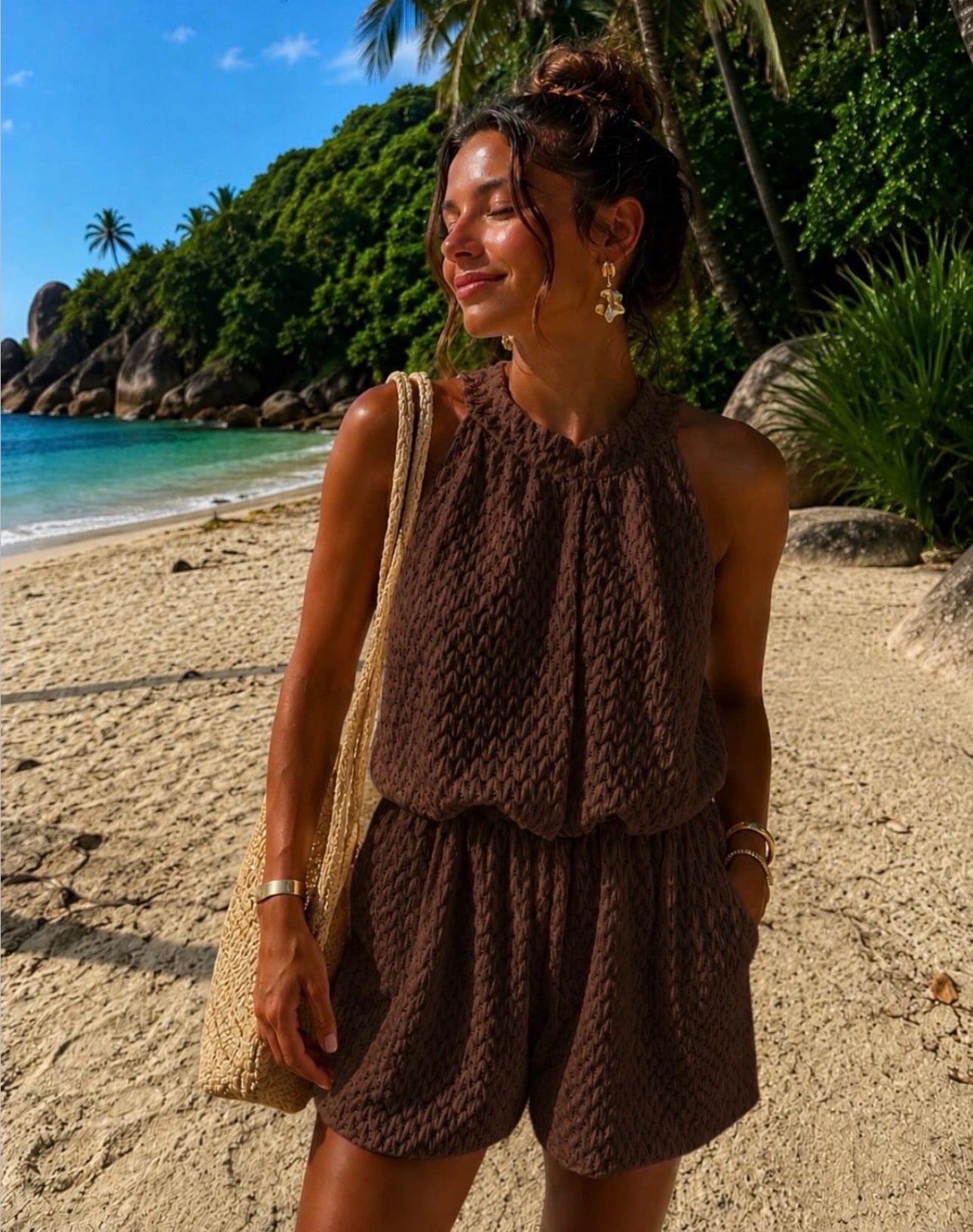 Halter Playsuit Dana | Bruin
