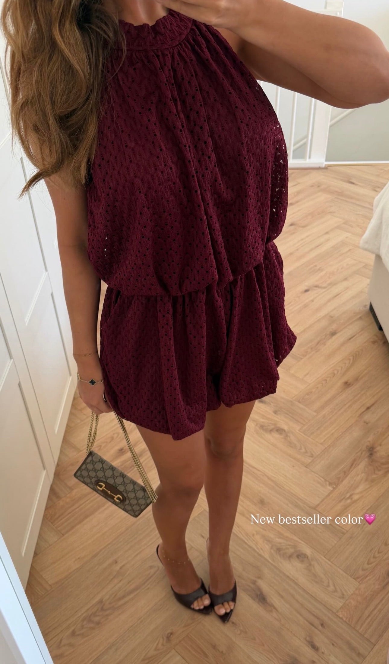 Halter Playsuit Dana | Bordeaux
