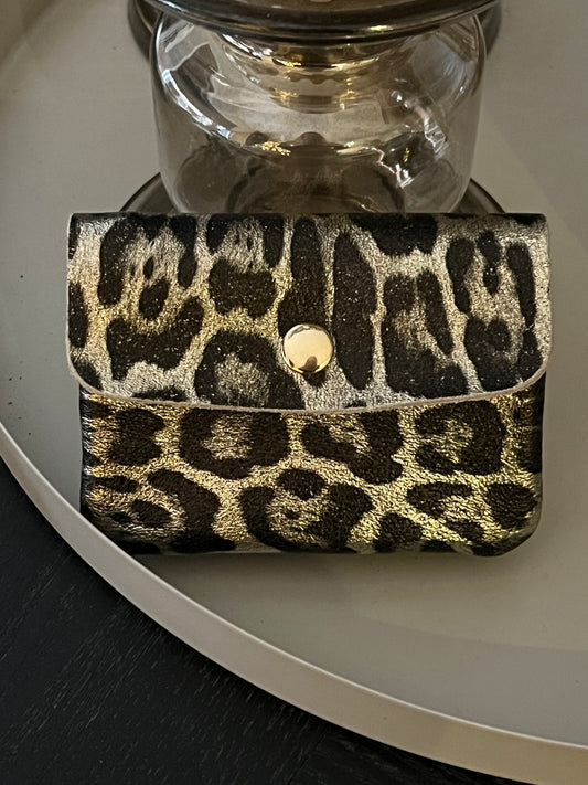 Jill Portemonnee Metallic Luipaard | Goud/Zwart