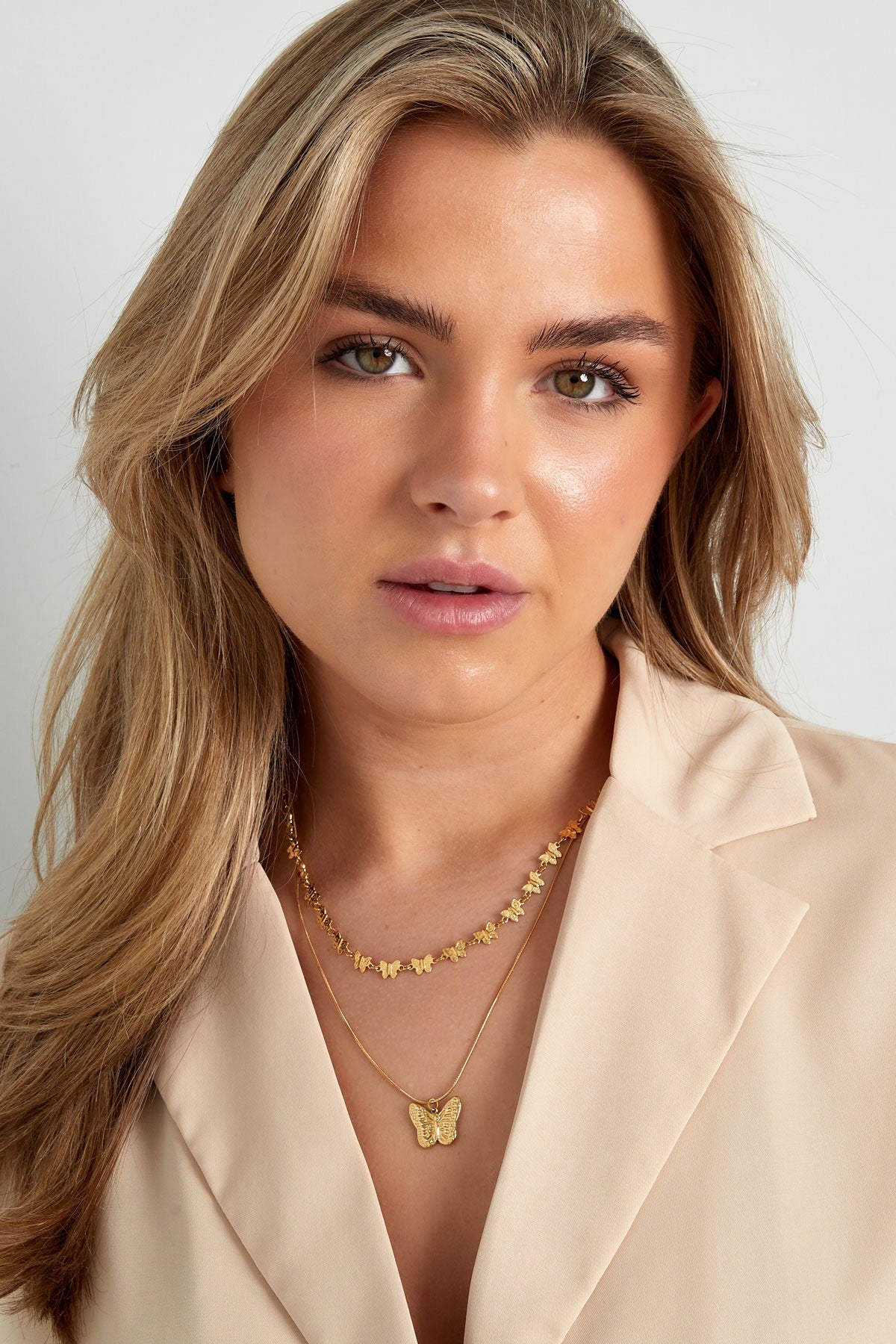 Double Necklace Butterfly