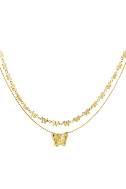 Double Necklace Butterfly
