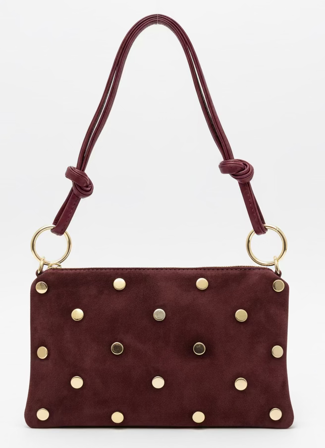 Chiara Studded Bag | Bordeaux