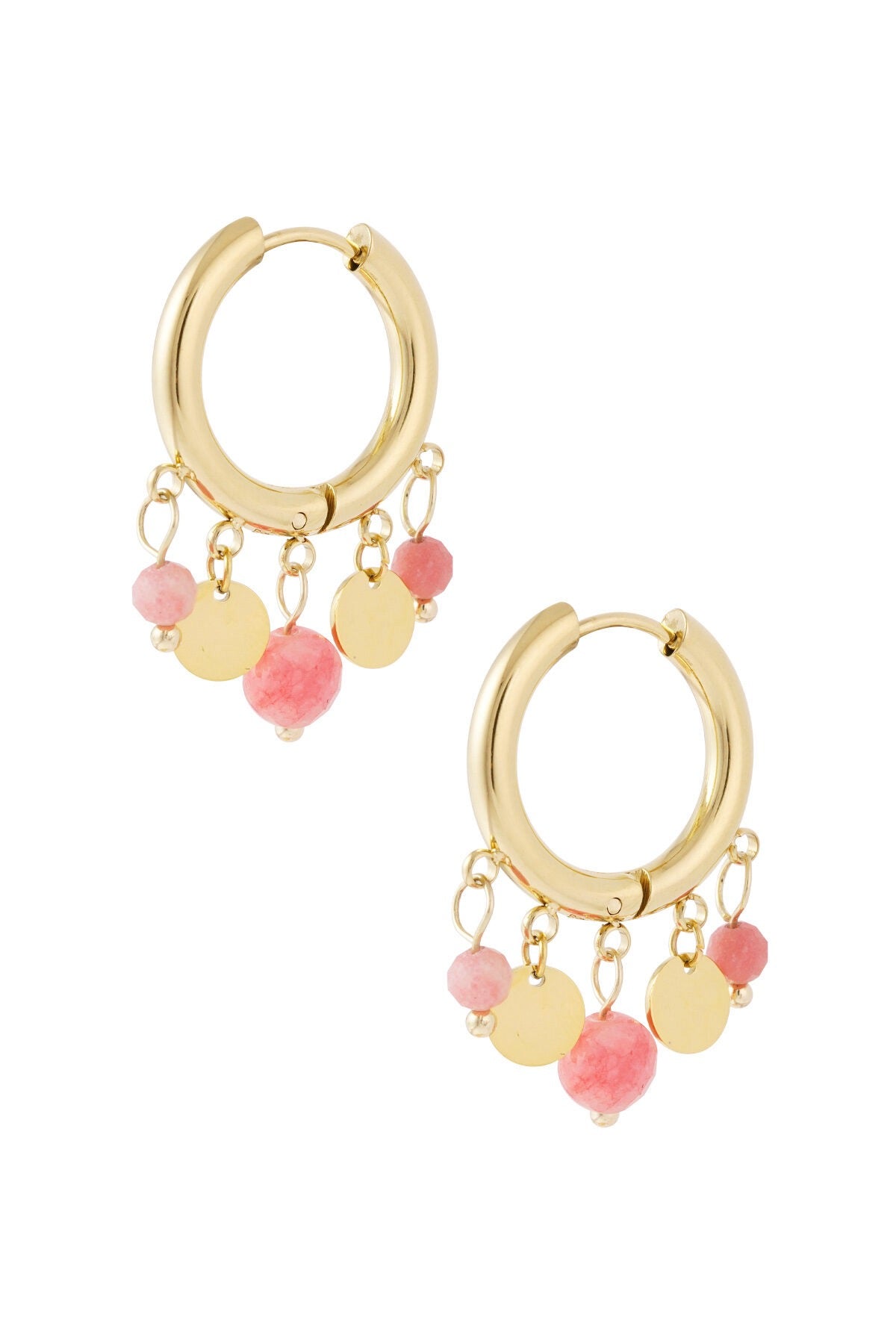 Oorbellen Coins Roze