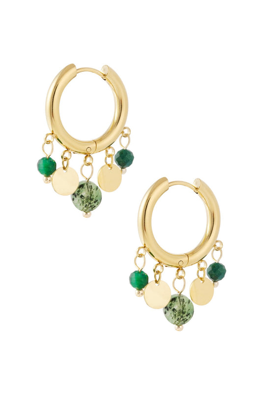 Oorbellen Coins Groen