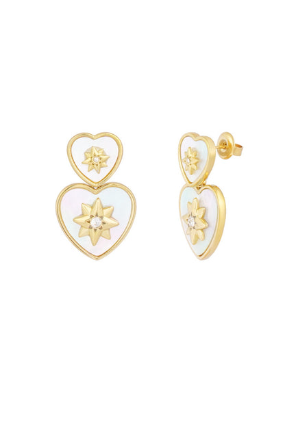 Oorbellen White Hearts