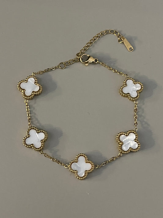 Bracelet Clover Big | White