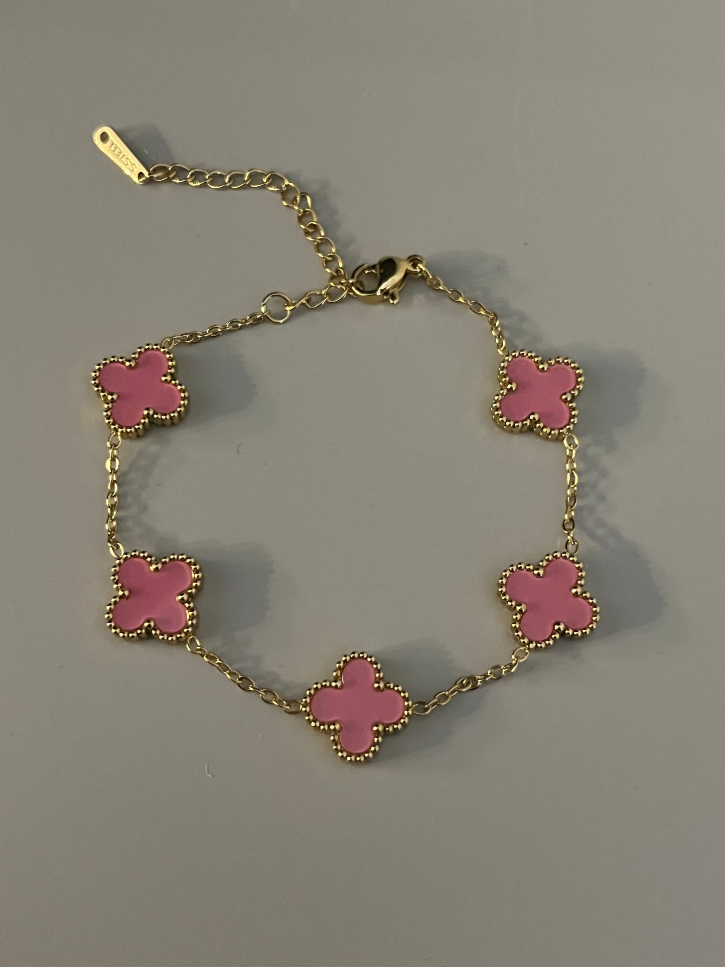 Bracelet Clover Big | Roze