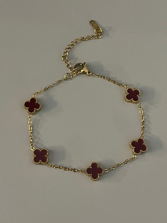 Bracelet Clover Small | Bordeaux