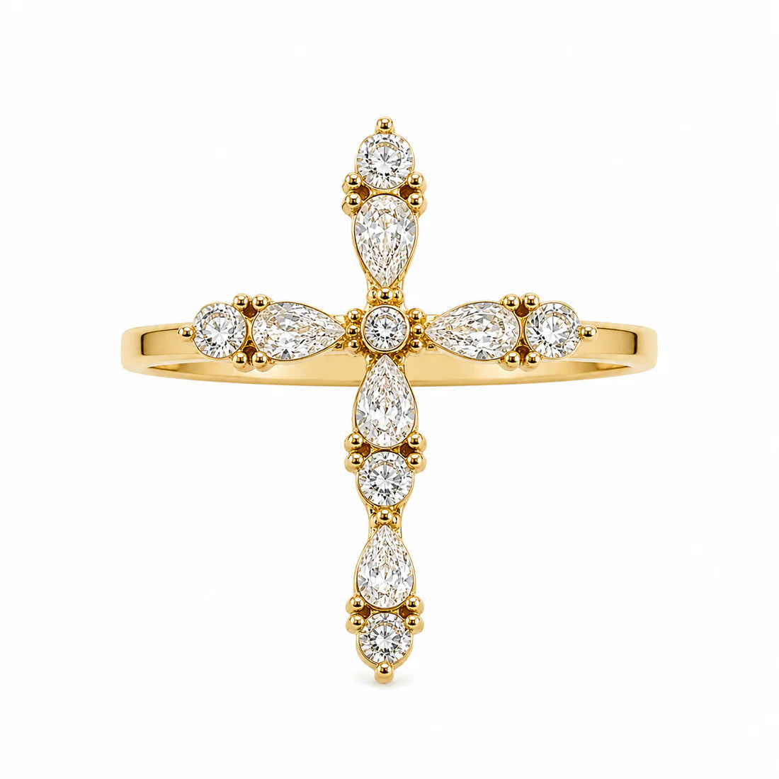 Cross Ring Strass