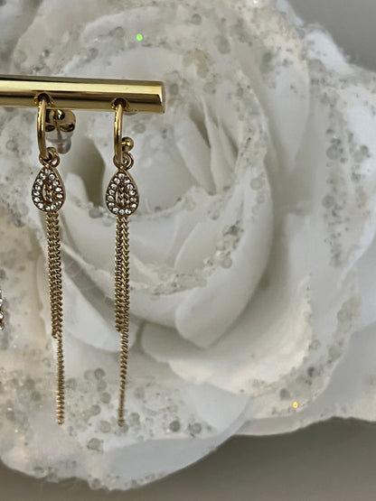 Earrings Drops Strass