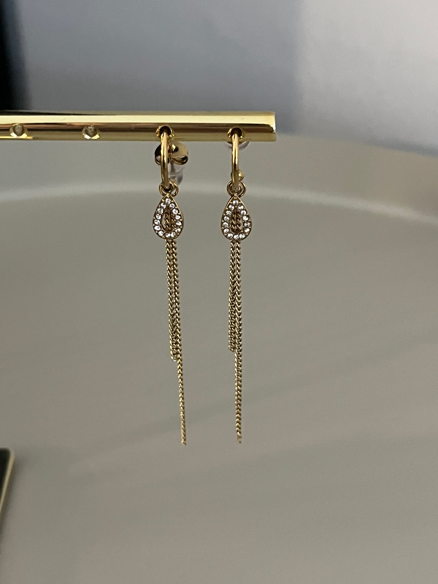 Earrings Drops Strass