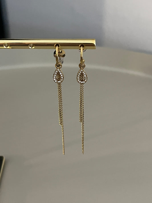 Earrings Drops Strass