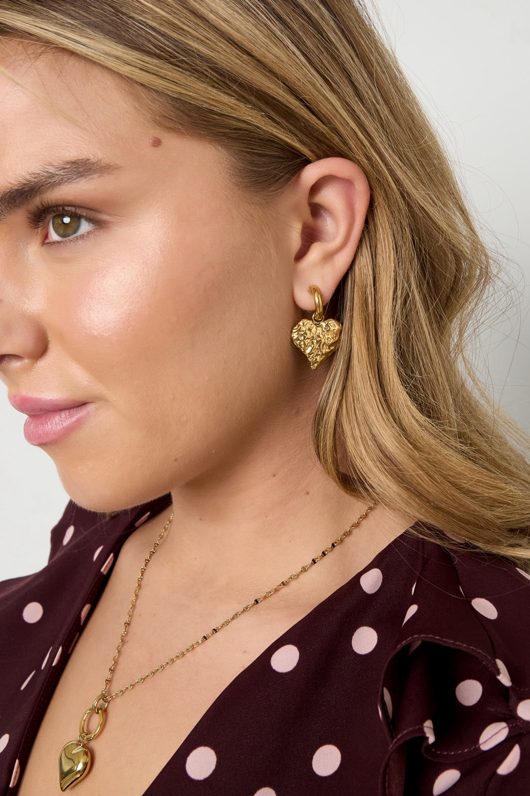 Textured Heart Earrings