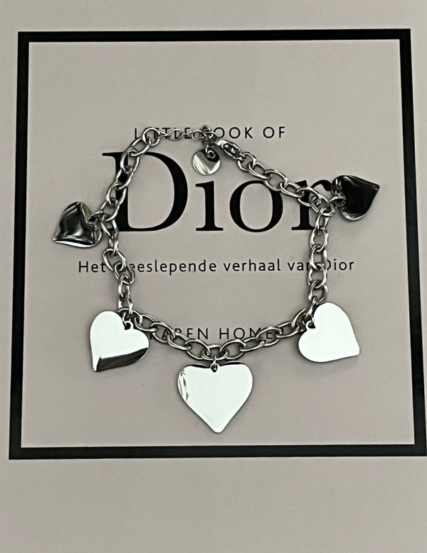 Bedelarmband Hearts | Zilver