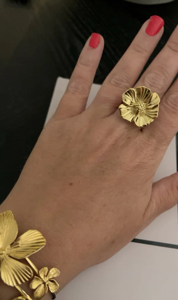 Ring Flower 001 | Goud