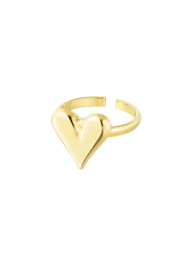 Classy Heart Ring | Goud