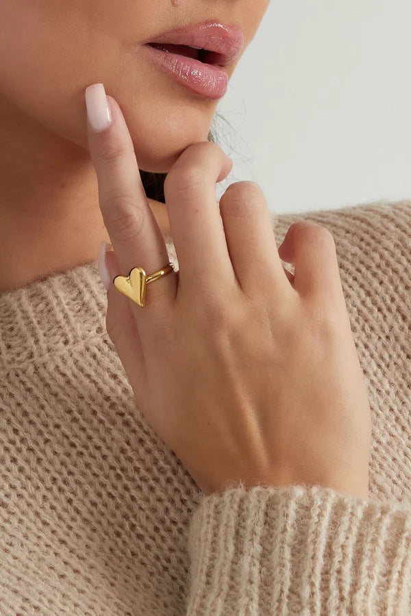 Classy Heart Ring | Goud