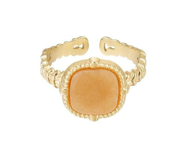 Ring Natural Stone Orange