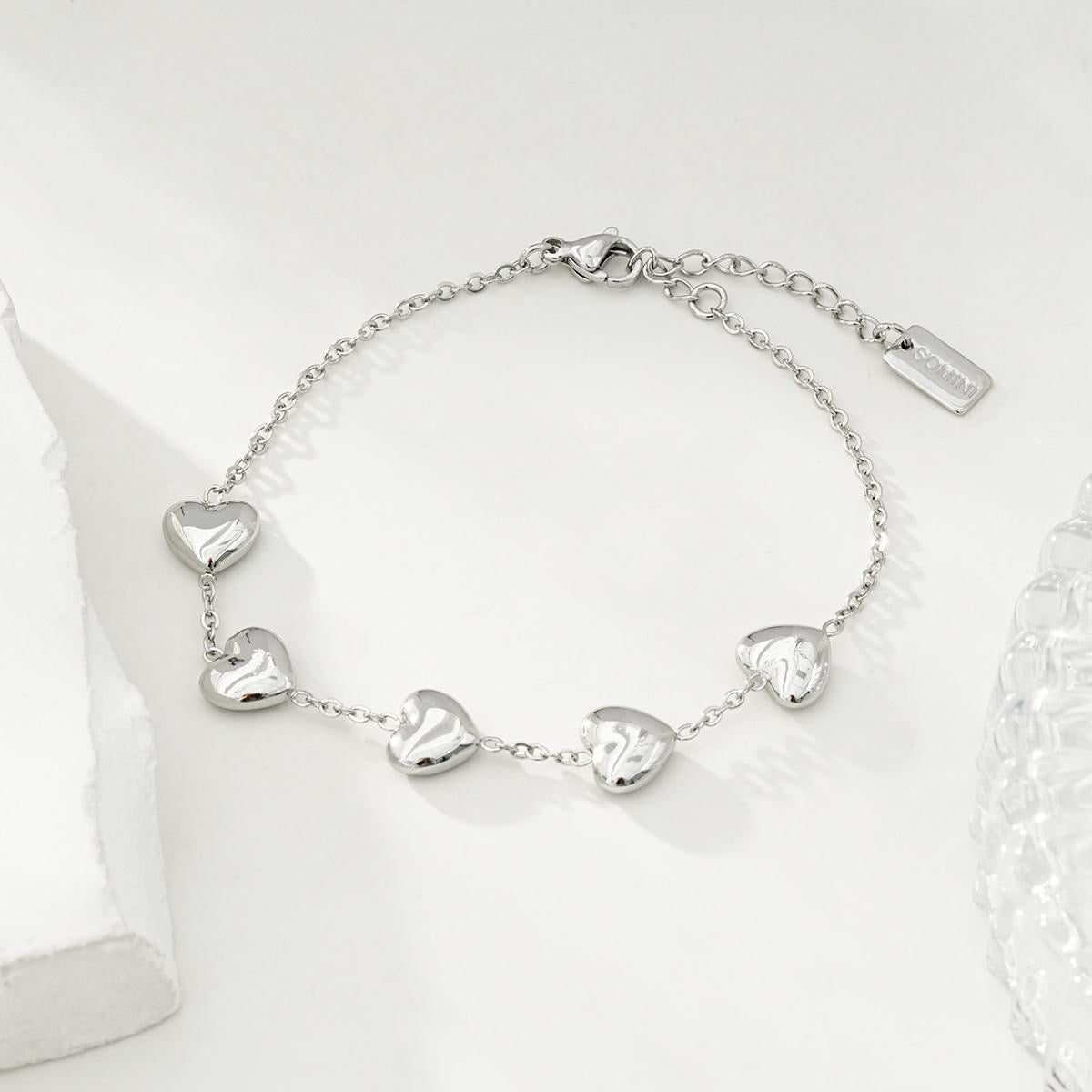 Bracelet Small Hearts | Zilver