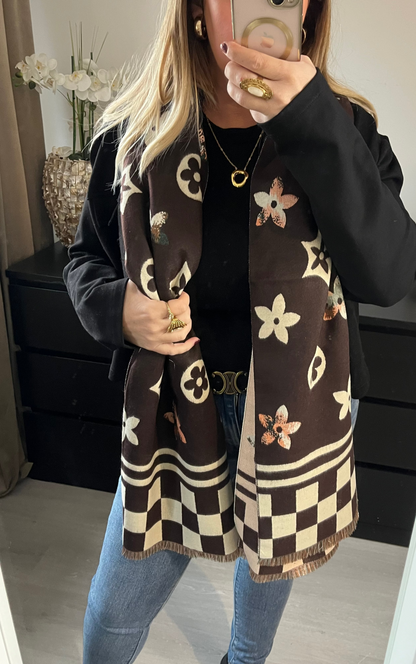 Sjaal Livia | Donkerbruin