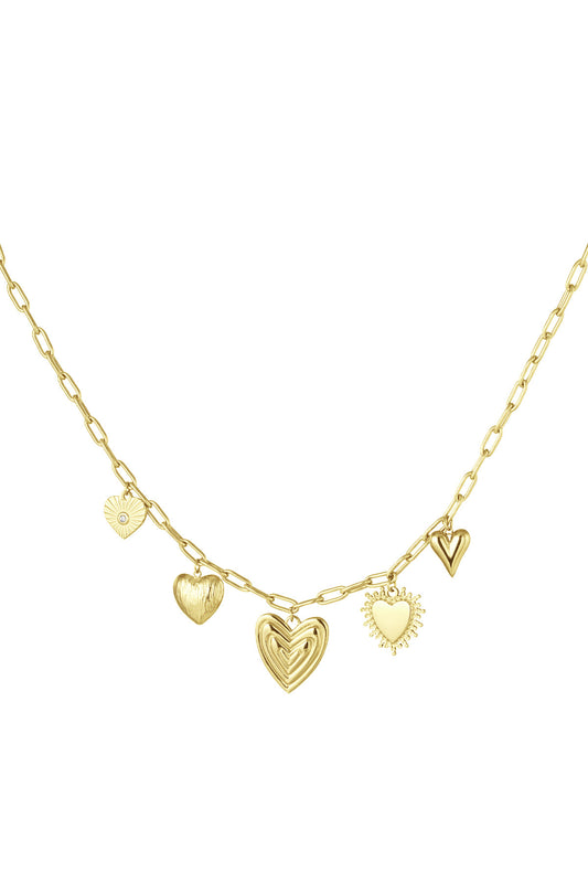 Bedelketting Heart Love | Goud