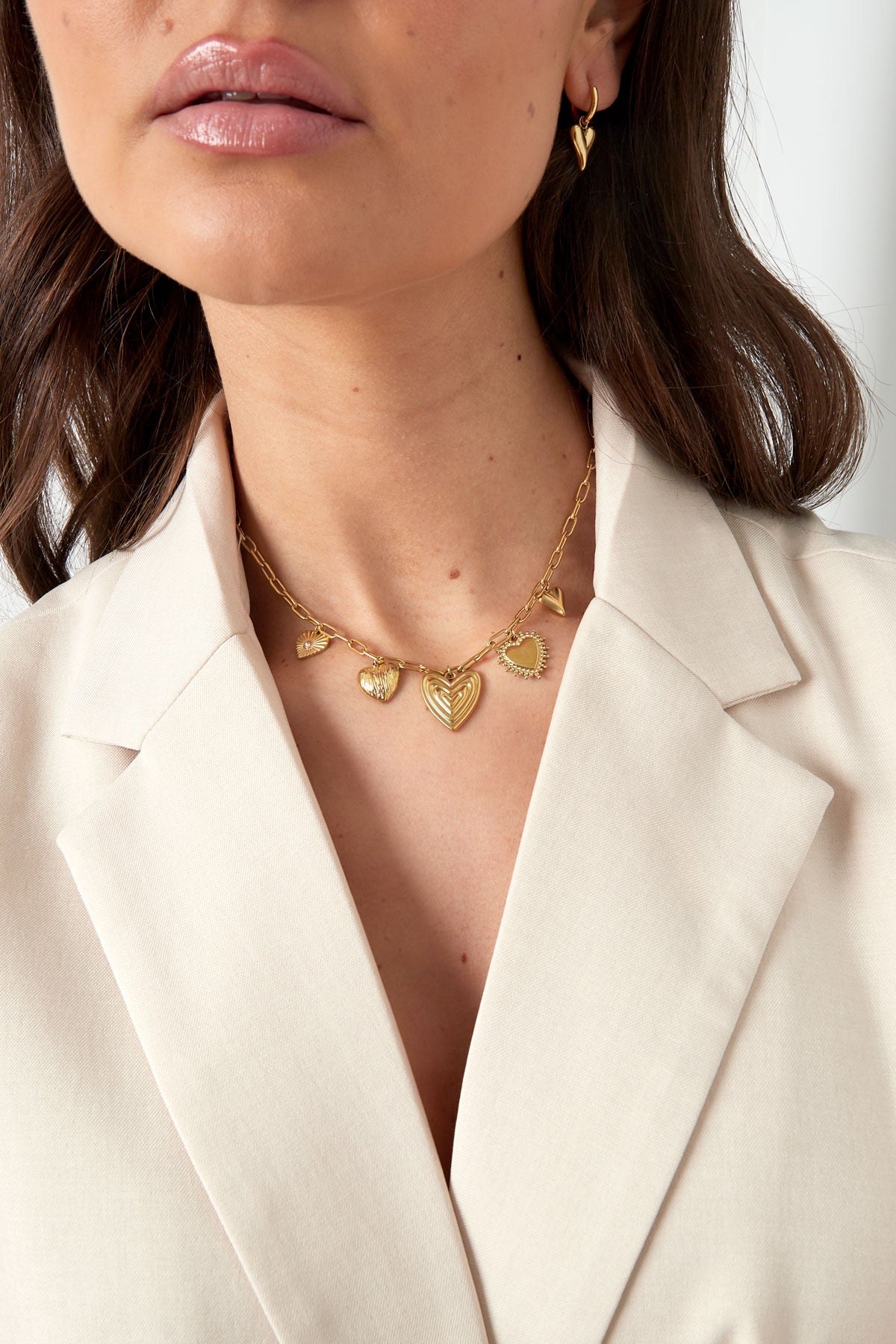 Bedelketting Heart Love | Goud