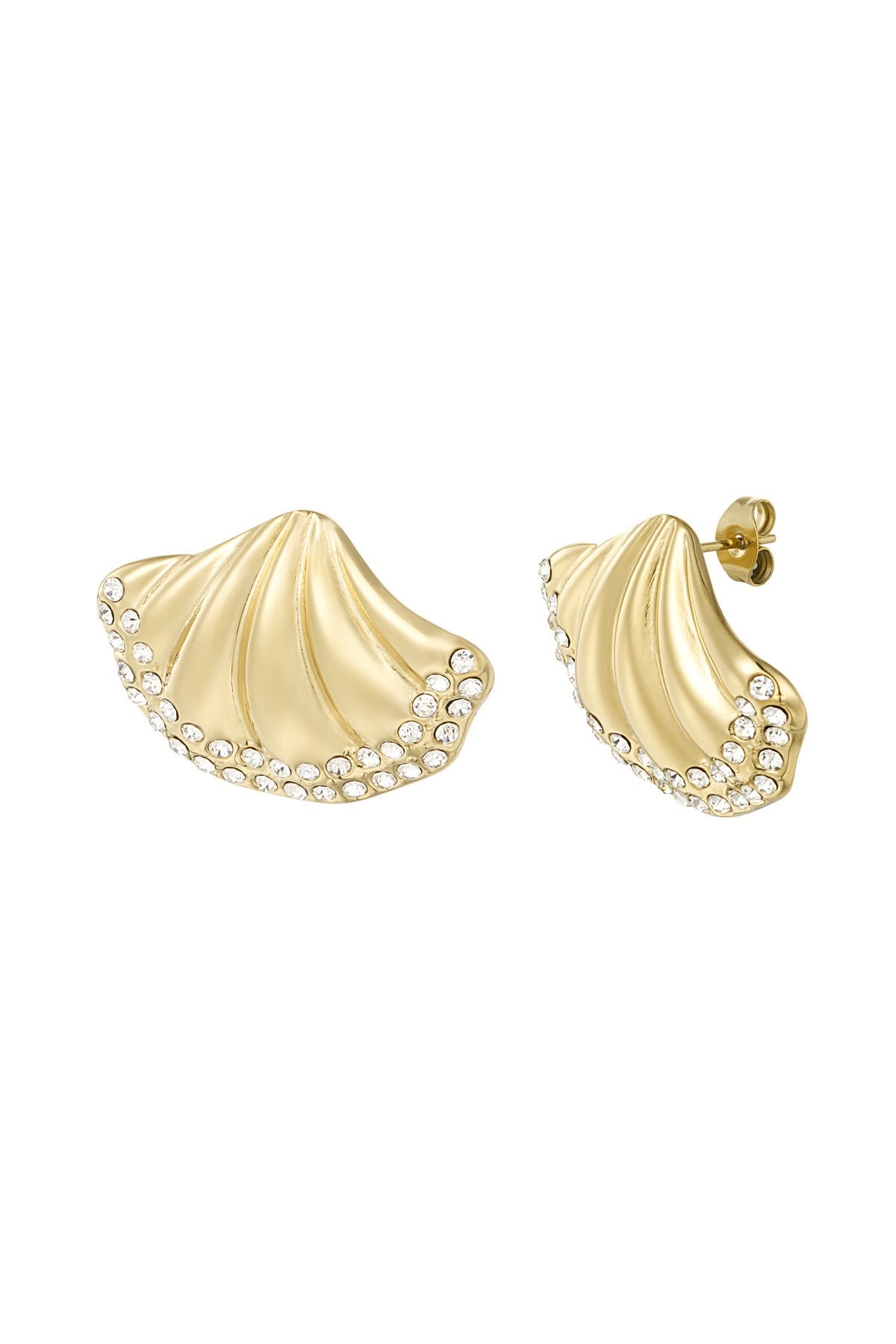 Shimmer Shell Earrings | Gold