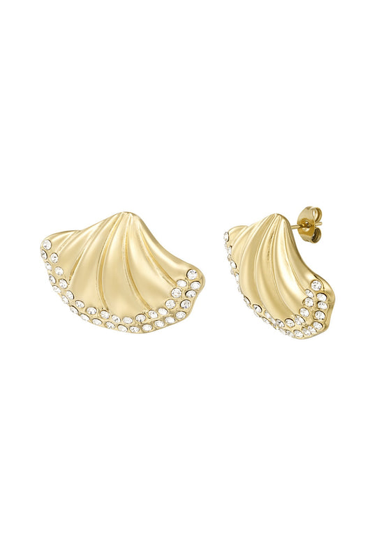 Shimmer Shell Earrings | Gold