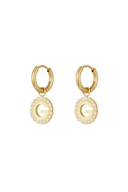 Gigi Strass Earrings | Gold