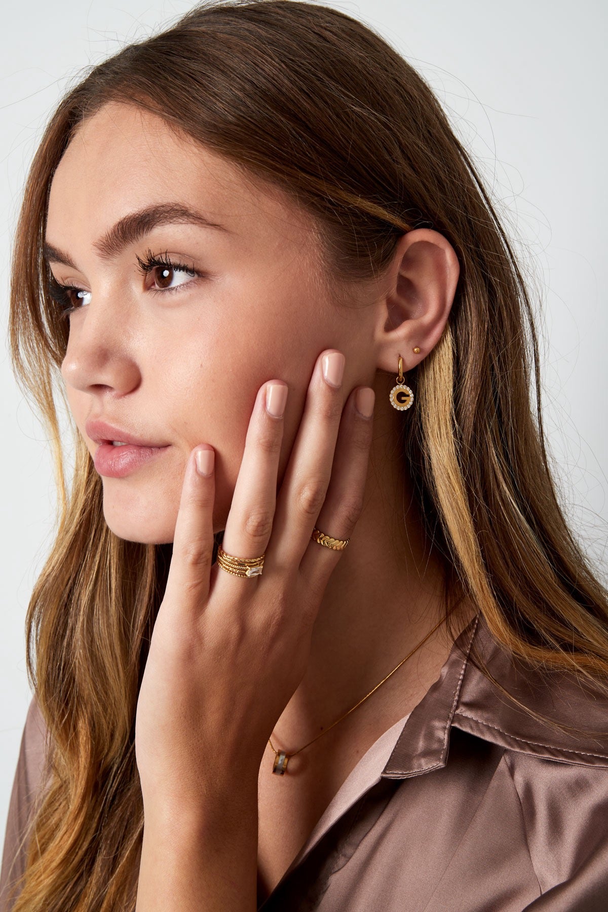 Gigi Strass Earrings | Gold