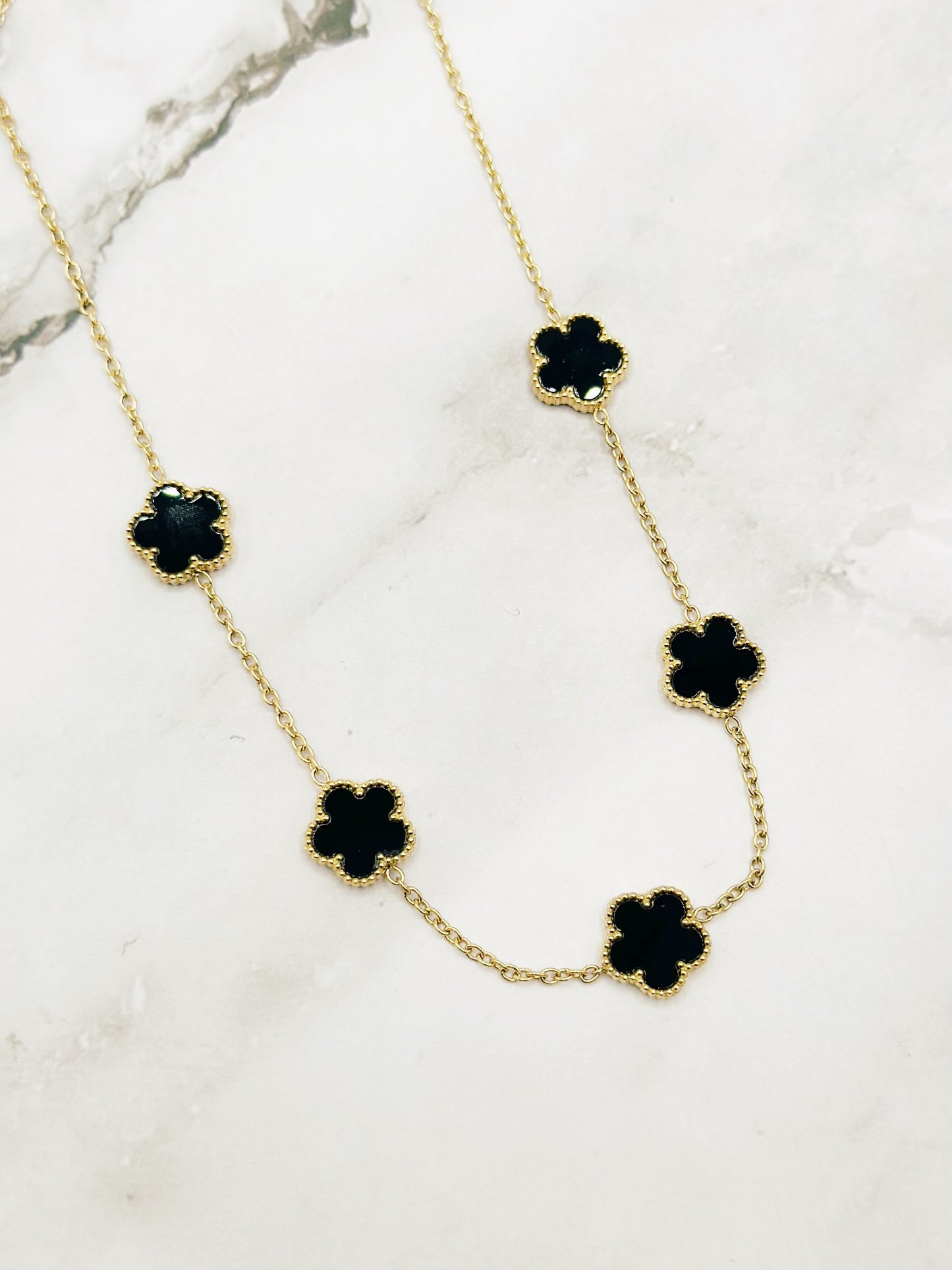 Ketting Black Flower