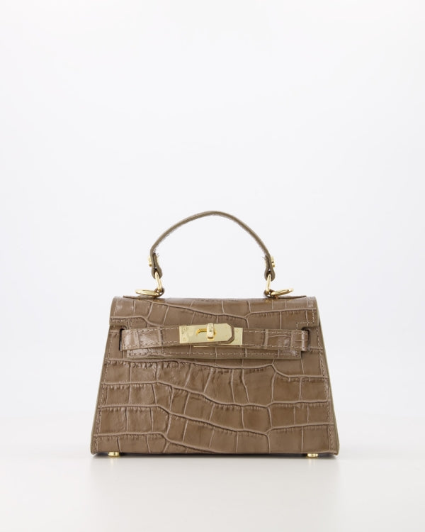 Grace Croco Bag | Taupe