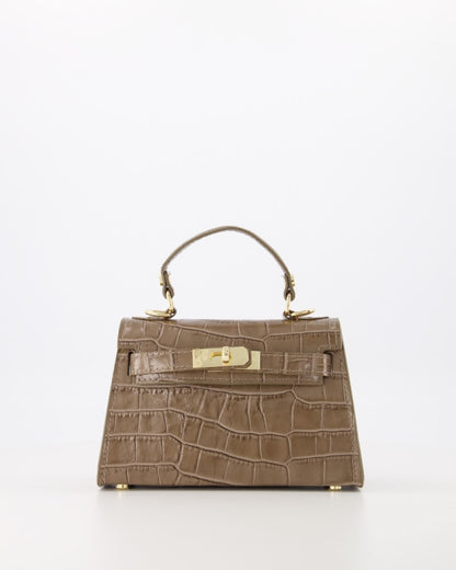 Grace Croco Bag | Taupe
