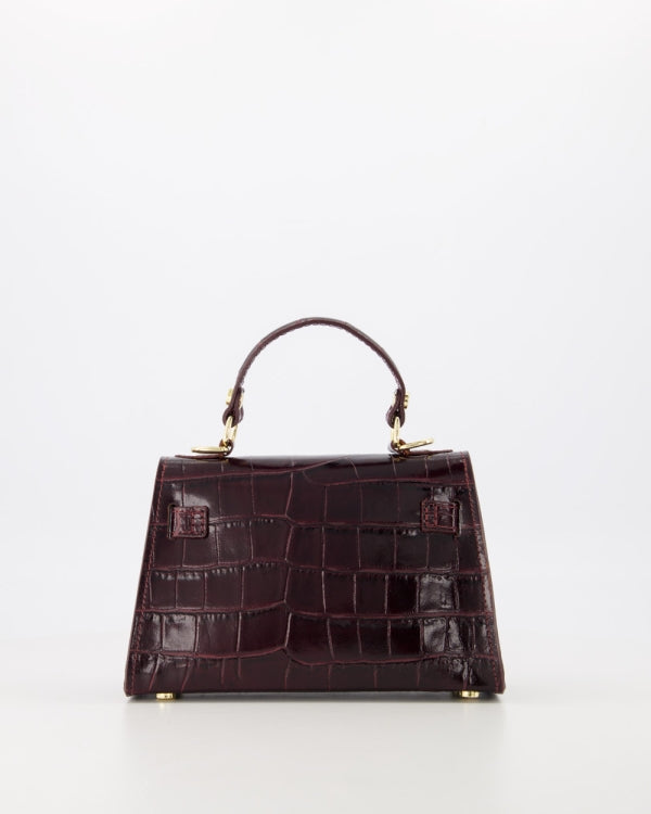 Grace Croco Bag | Burgundy