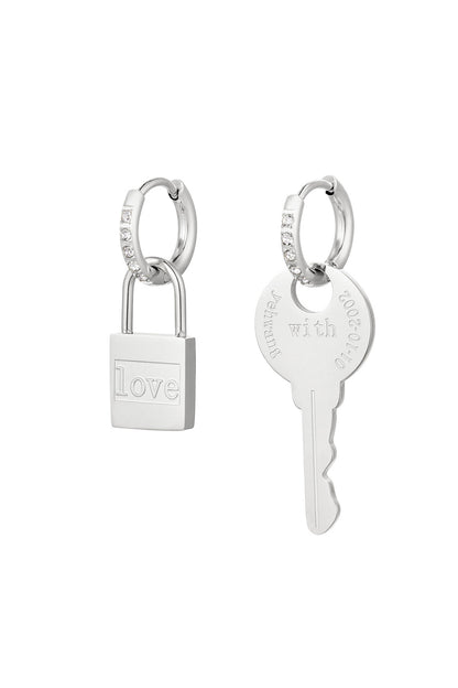 Earrings Key | Zilver