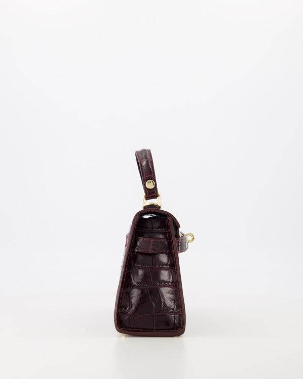 Grace Croco Bag | Burgundy
